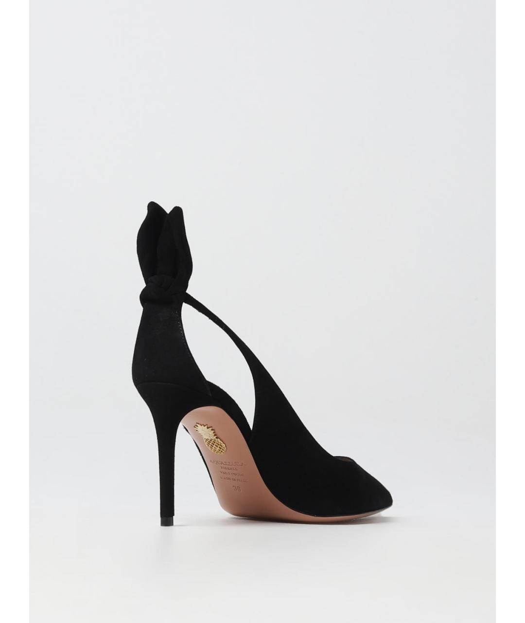 AQUAZZURA Черные замшевые туфли, фото 3