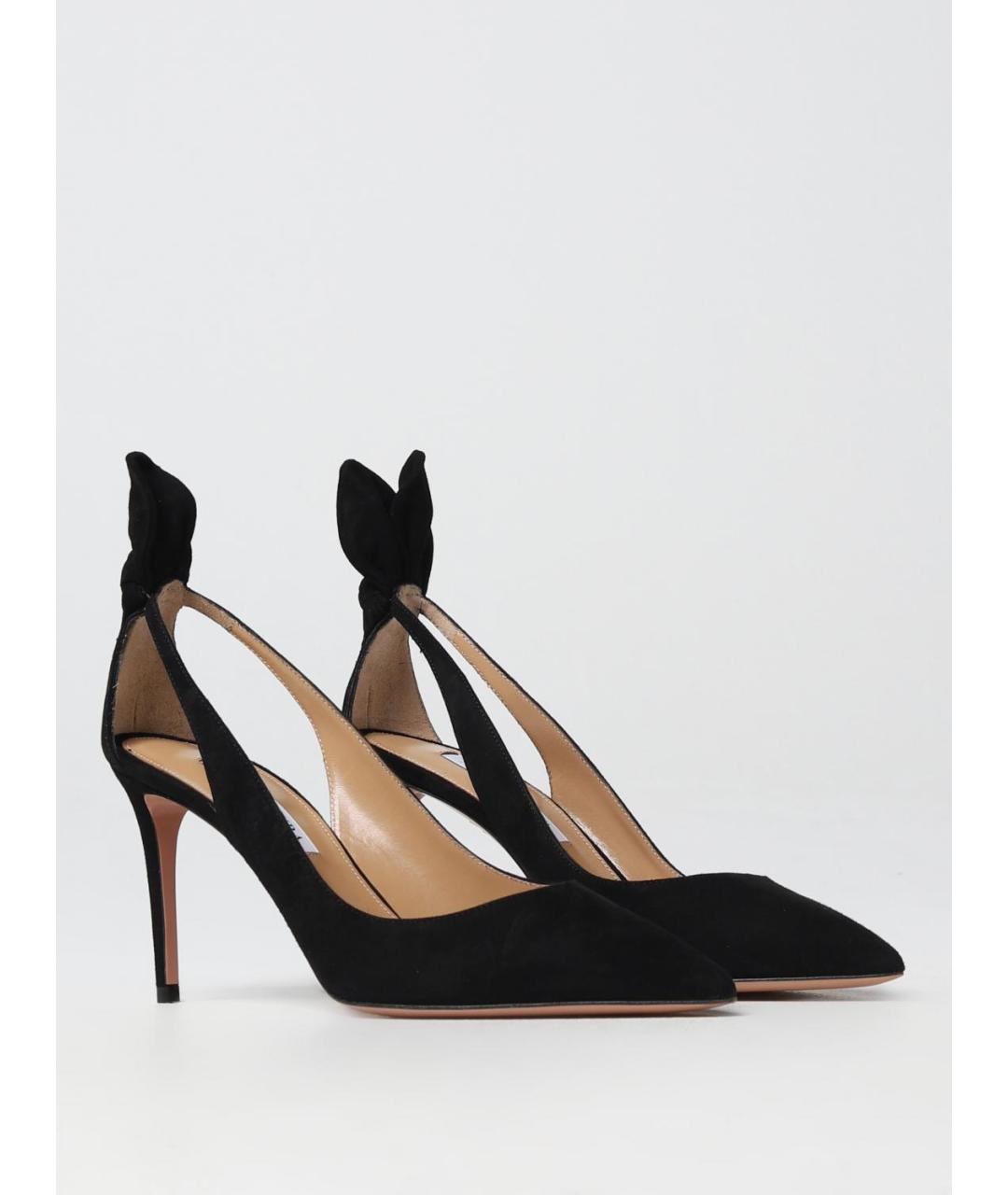 AQUAZZURA Черные замшевые туфли, фото 2