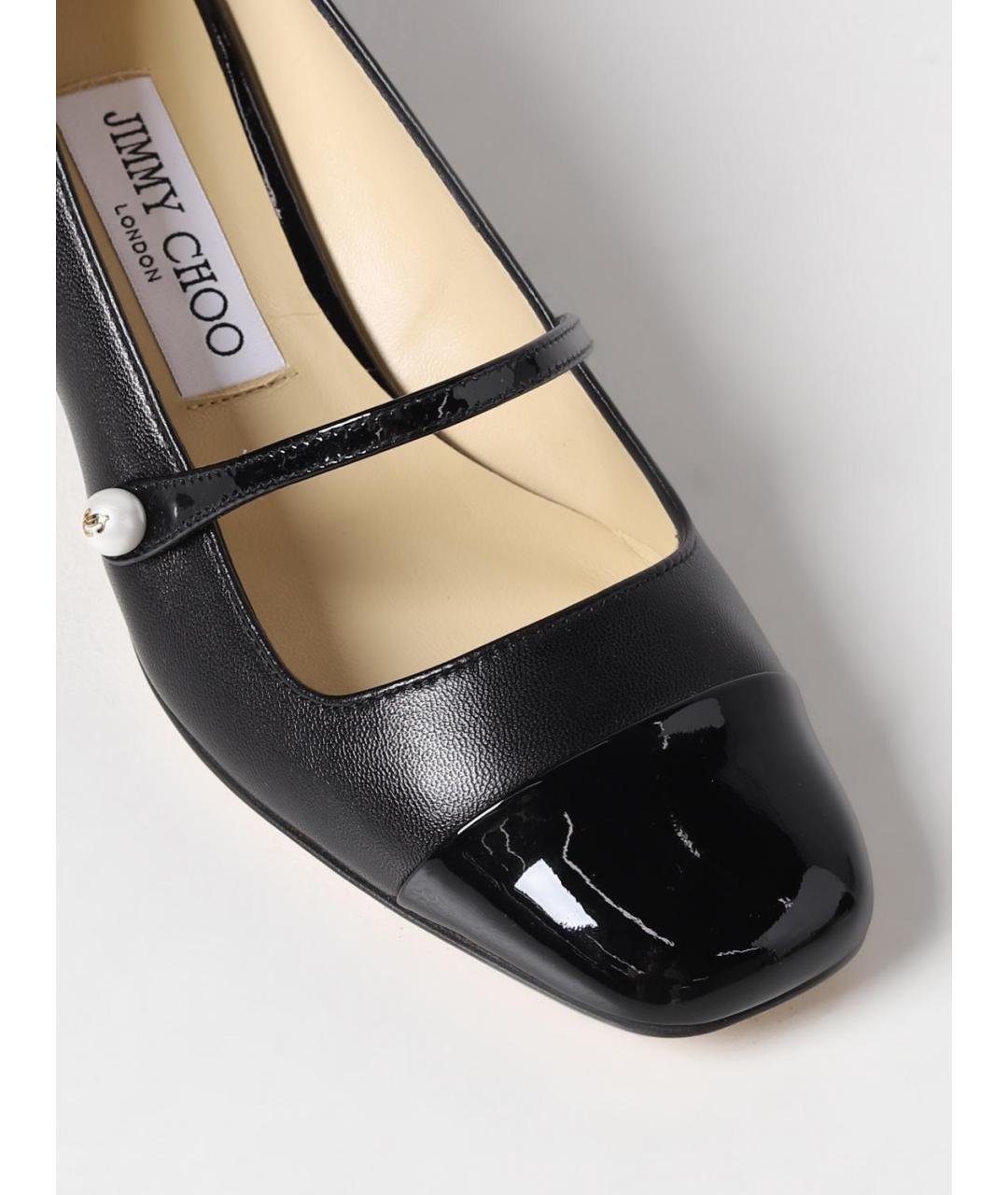 JIMMY CHOO Черные кожаные туфли, фото 4