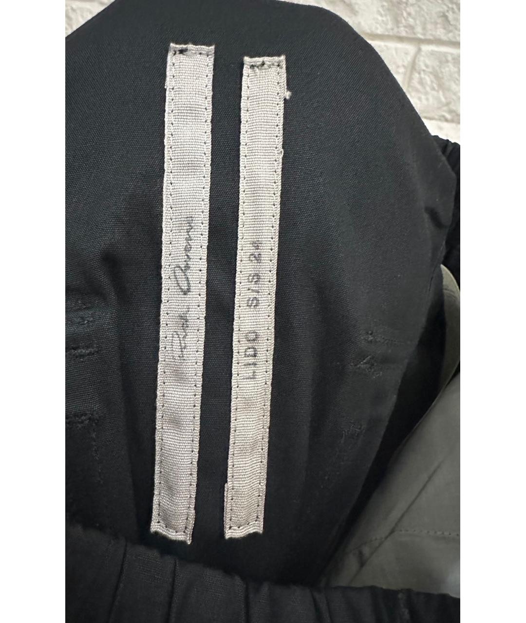 RICK OWENS Черные хлопковые повседневные брюки, фото 3