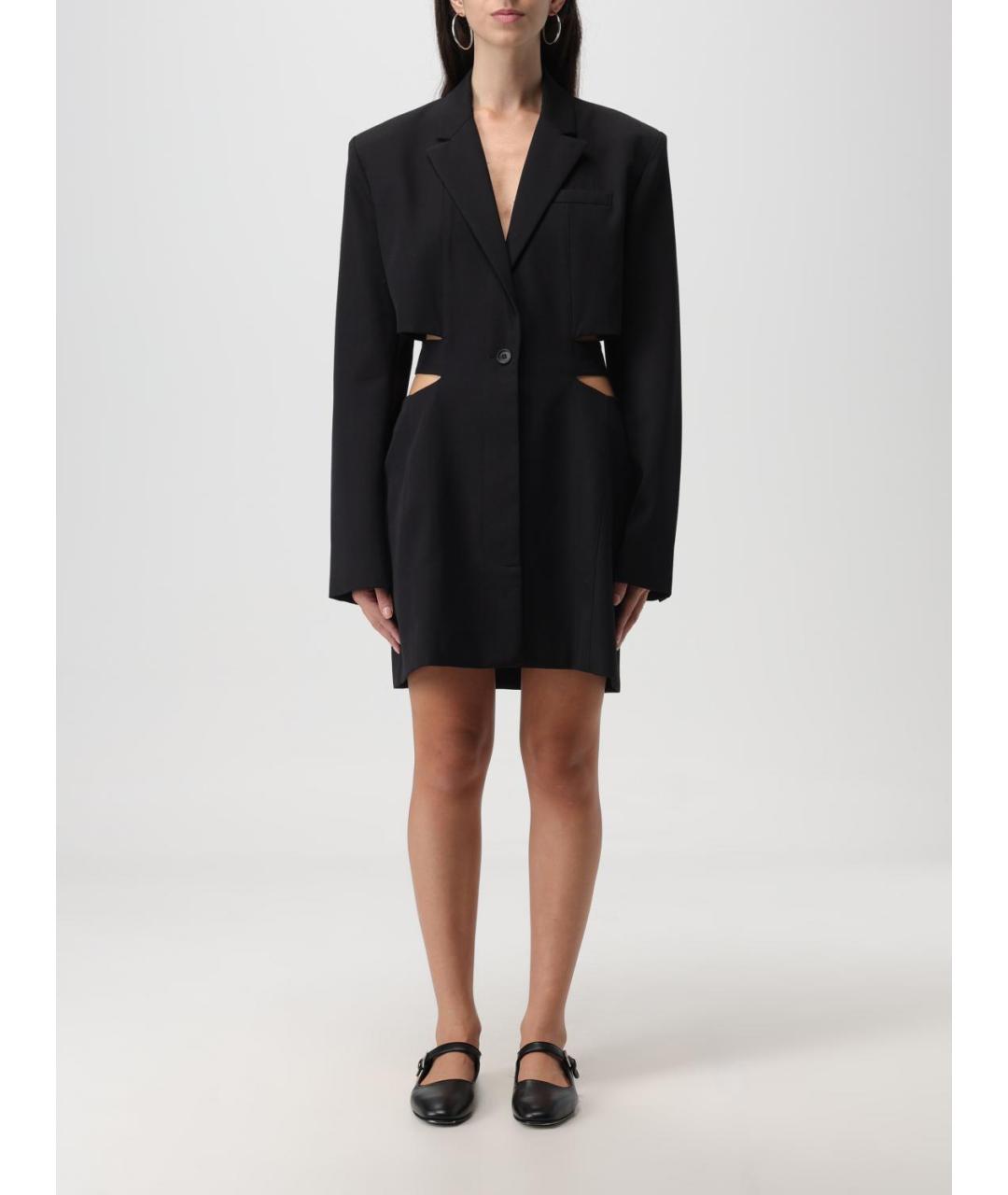 JACQUEMUS Черное шерстяное платье, фото 2