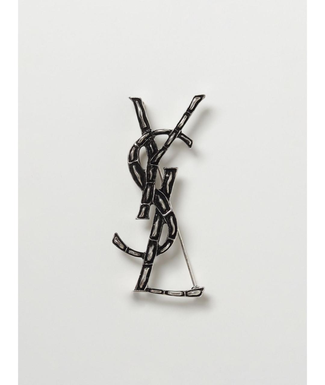 SAINT LAURENT Серебряная металлическая булавка / брошь, фото 3
