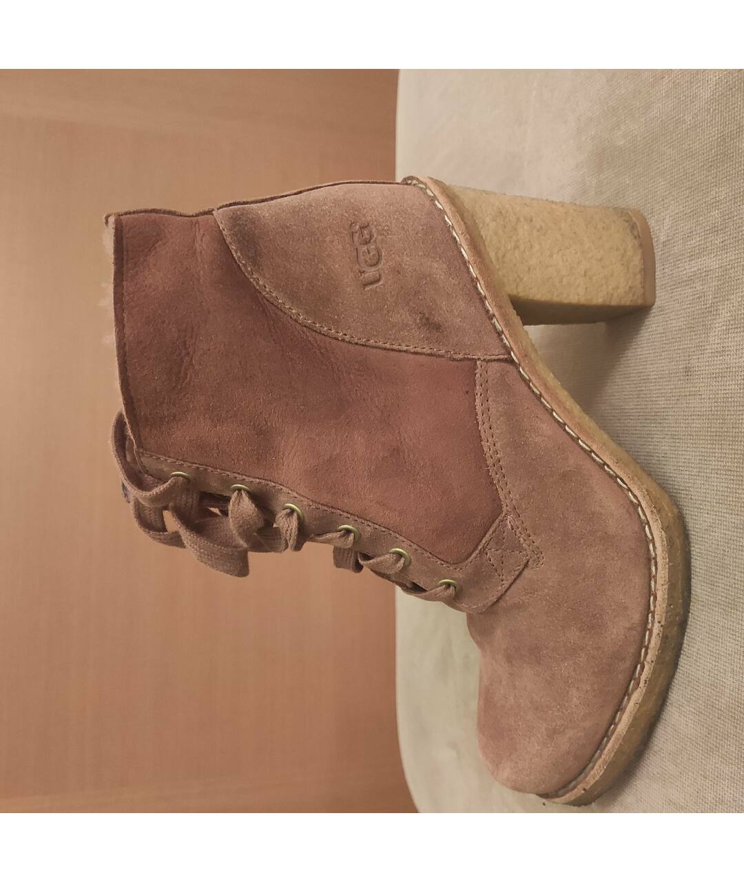 UGG AUSTRALIA Коричневые замшевые ботильоны, фото 7