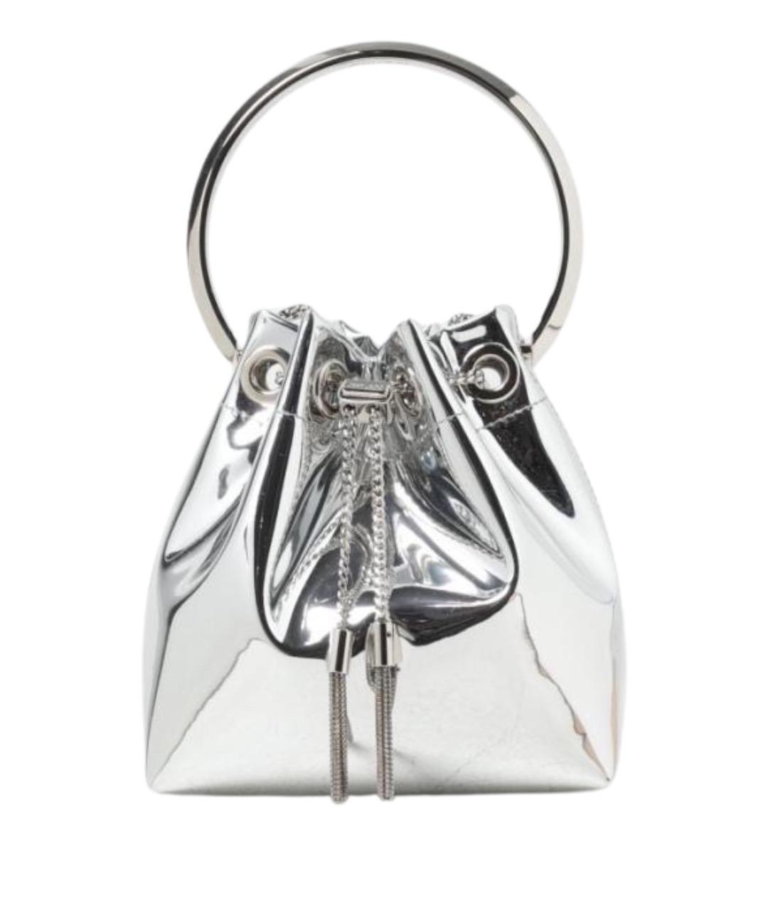 JIMMY CHOO Серебряная сумка с короткими ручками, фото 1