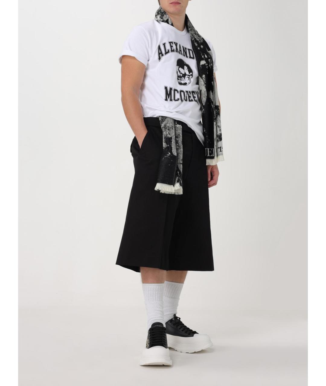 ALEXANDER MCQUEEN Черные хлопковые шорты, фото 2