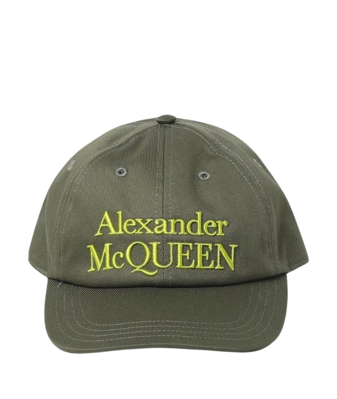 ALEXANDER MCQUEEN Хаки хлопковая кепка/бейсболка, фото 2