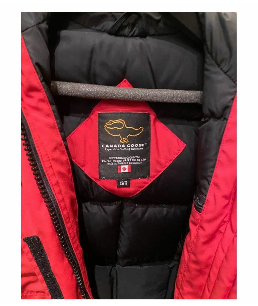 CANADA GOOSE Красный пуховик, фото 3