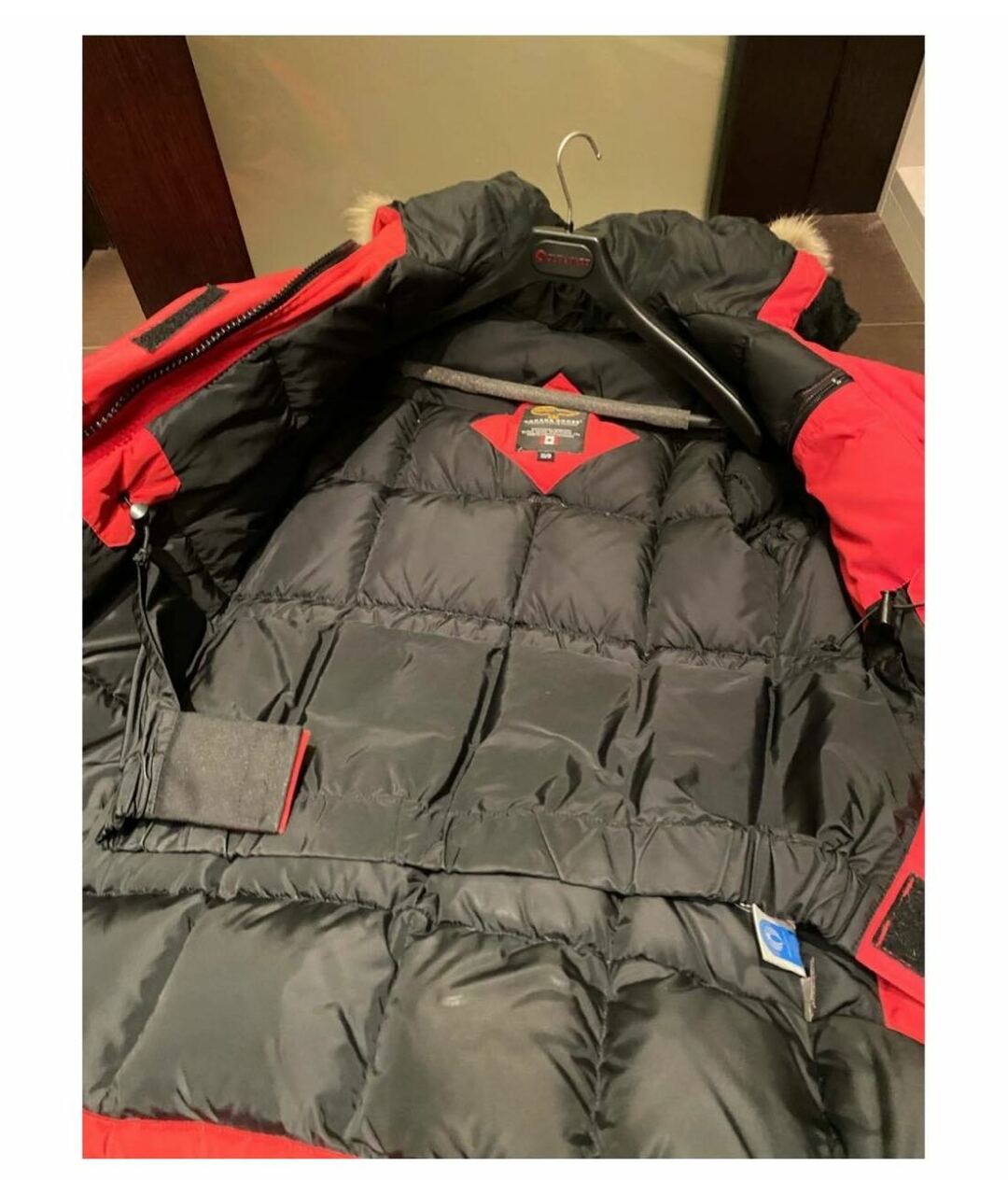 CANADA GOOSE Красный пуховик, фото 4