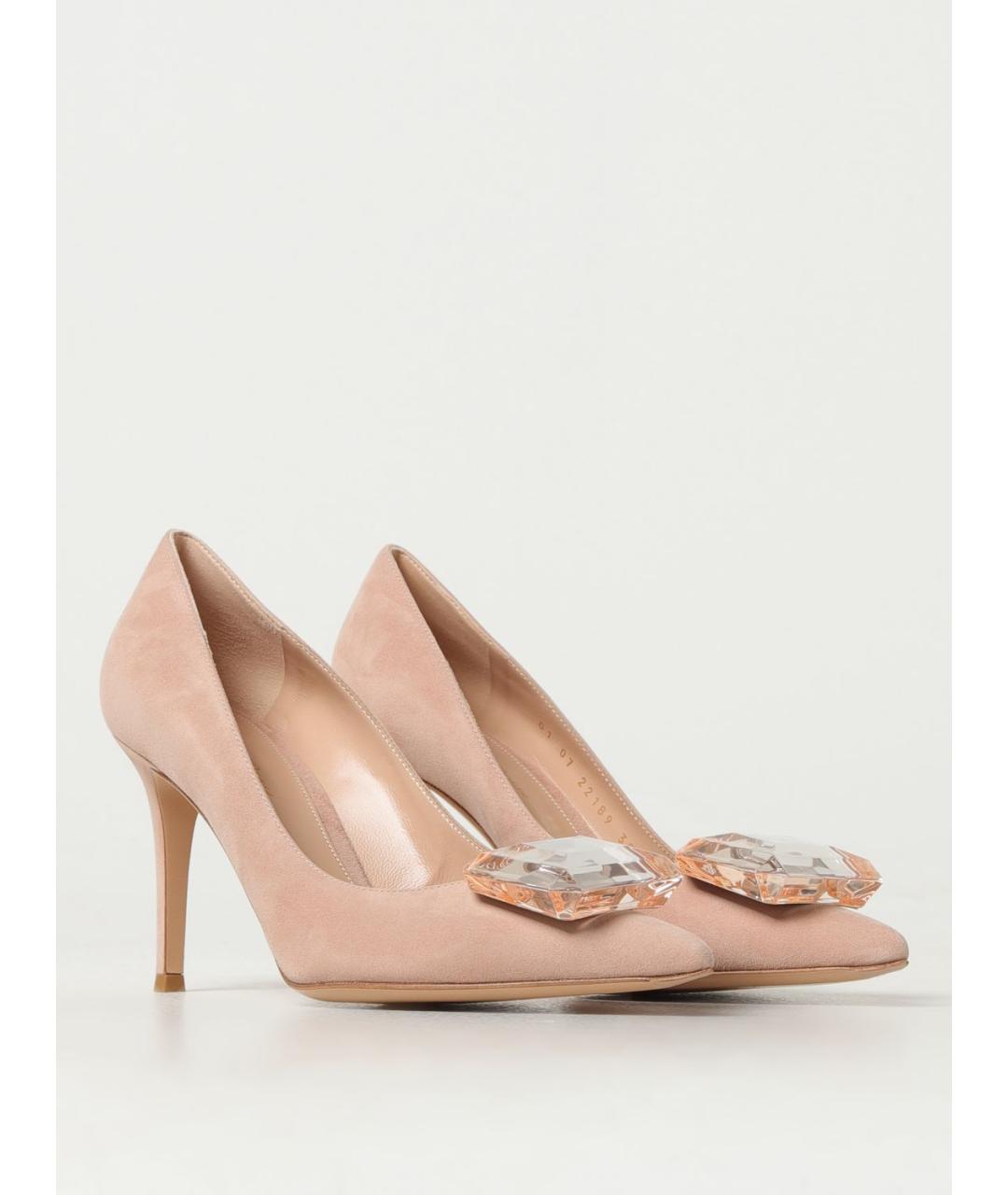 GIANVITO ROSSI Бежевые кожаные туфли, фото 2