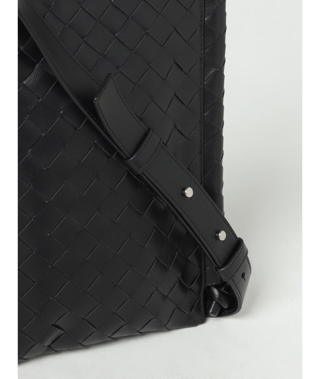 BOTTEGA VENETA Черная кожаная сумка на плечо, фото 3