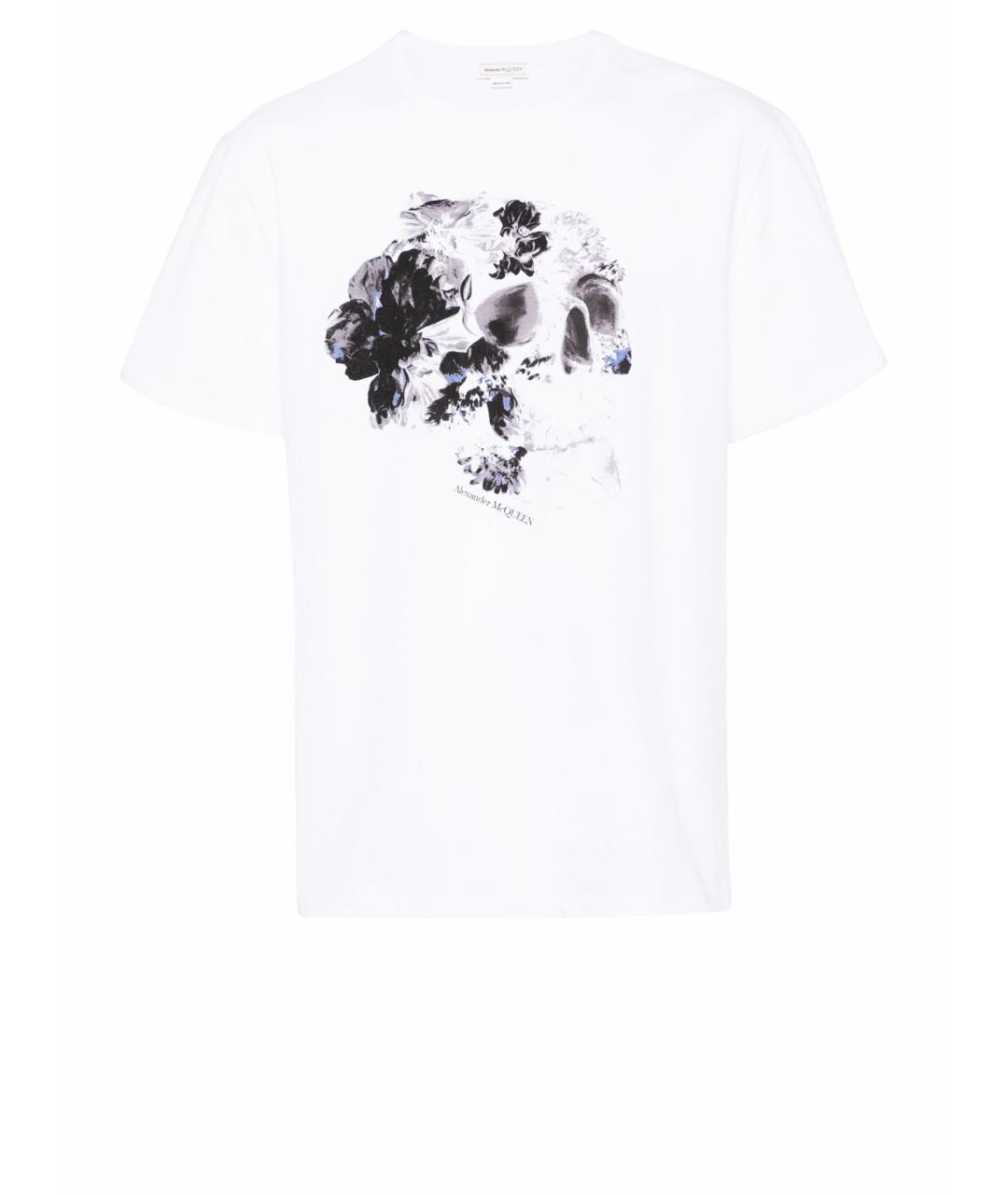 ALEXANDER MCQUEEN Белая хлопковая футболка, фото 1