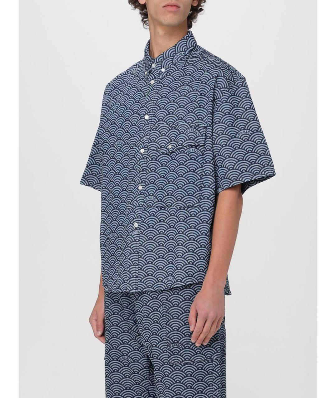 KENZO Синяя кэжуал рубашка, фото 5