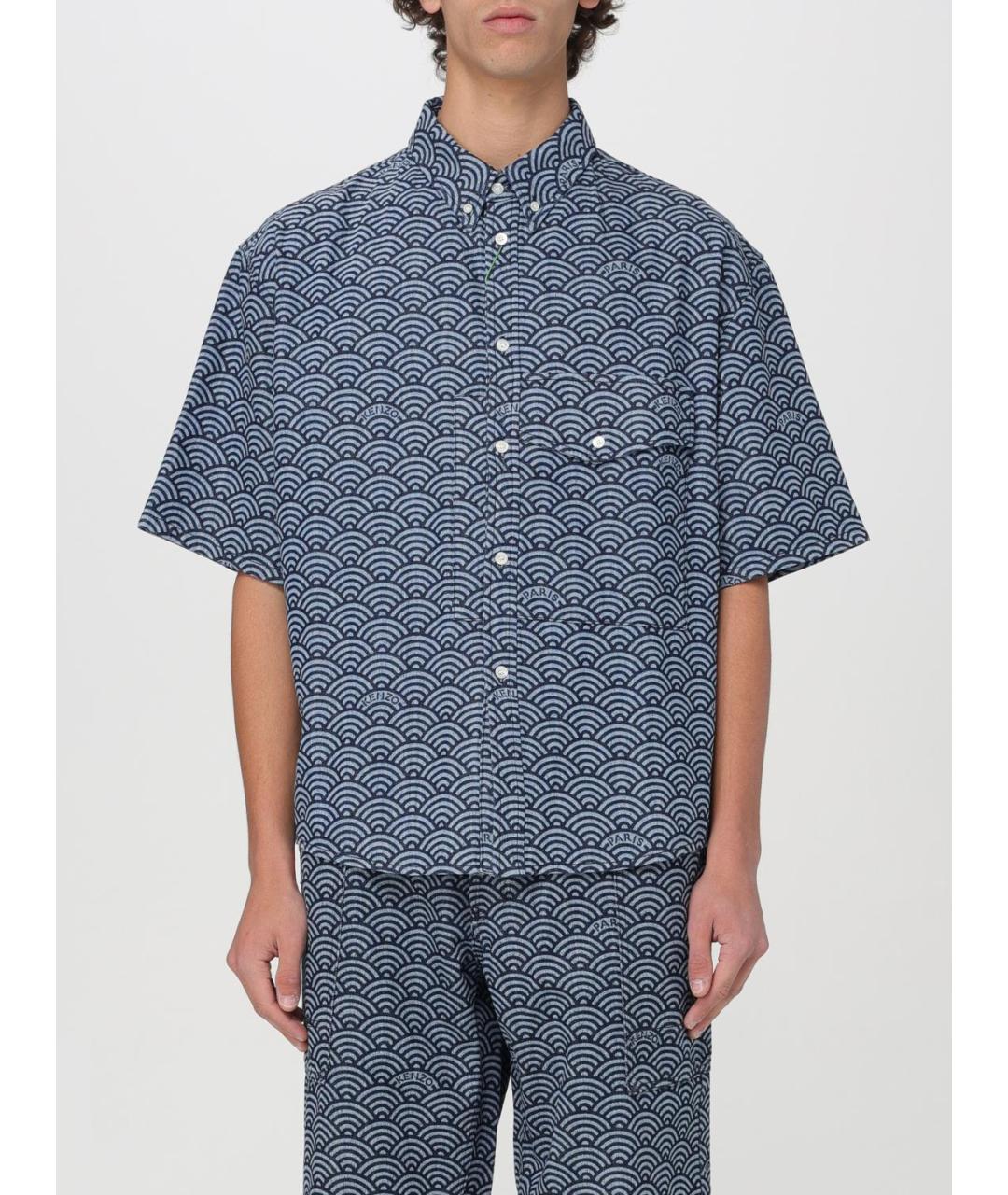 KENZO Синяя кэжуал рубашка, фото 2