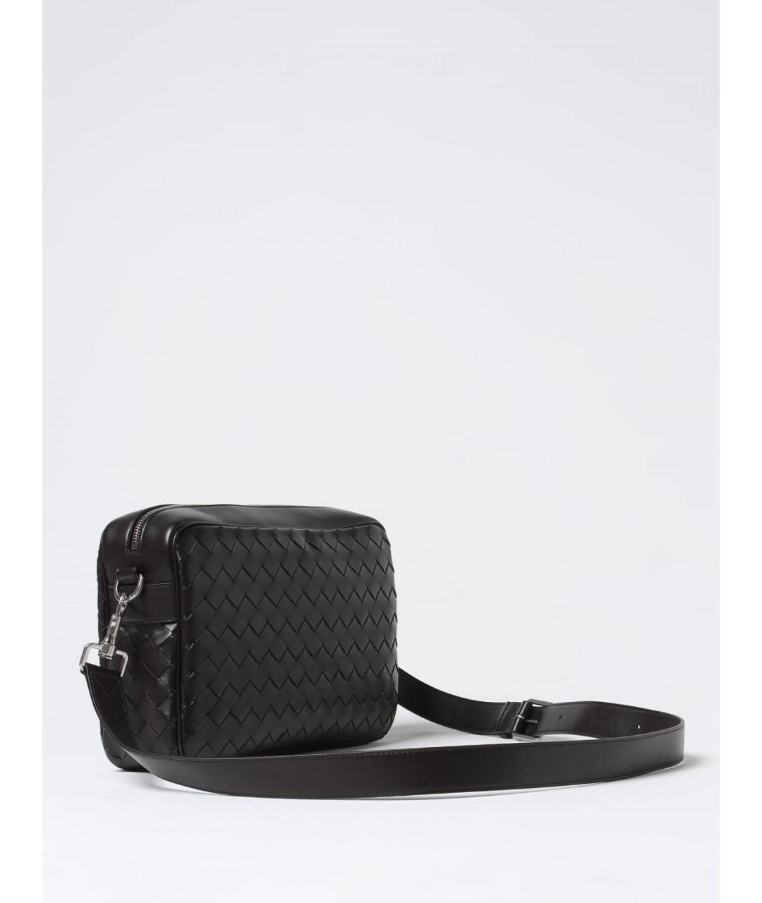 BOTTEGA VENETA Коричневая кожаная сумка на плечо, фото 3