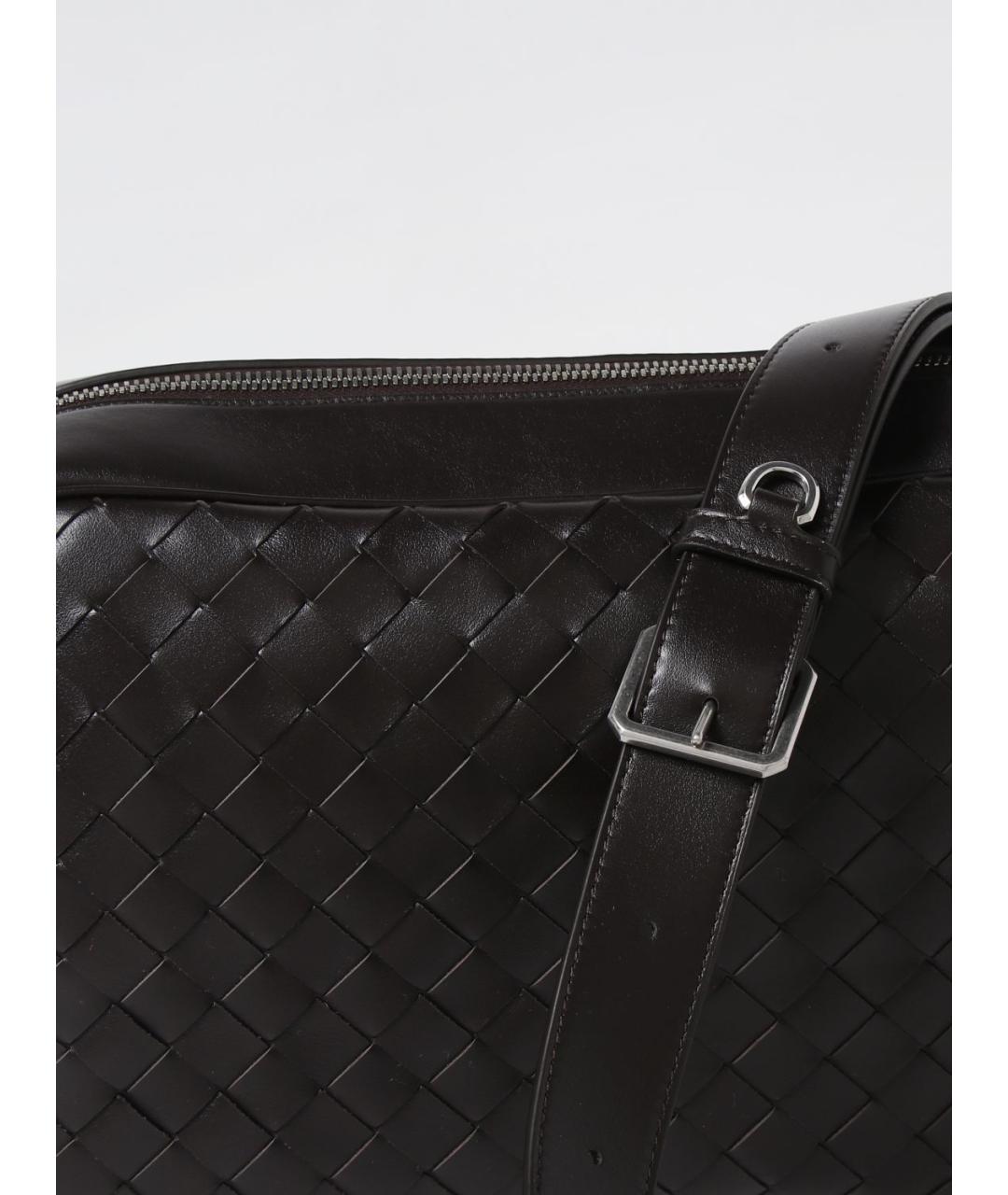 BOTTEGA VENETA Коричневая кожаная сумка на плечо, фото 4