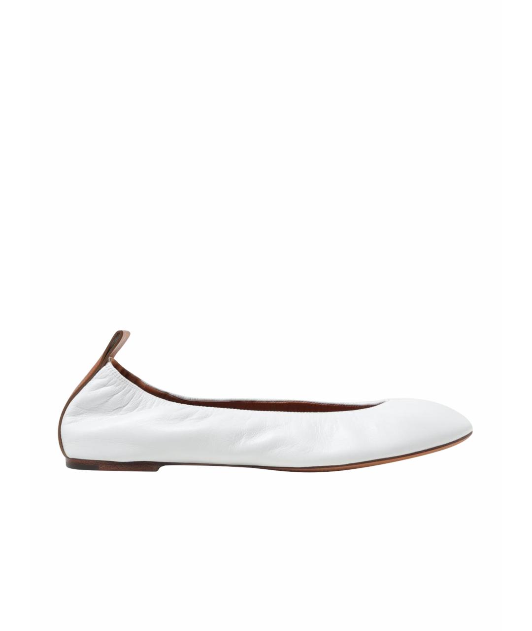 LANVIN Белые балетки, фото 1