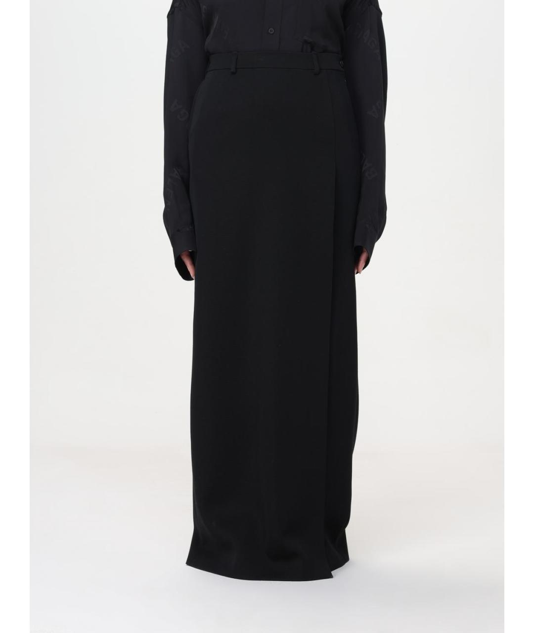 BALENCIAGA Черная юбка миди, фото 2