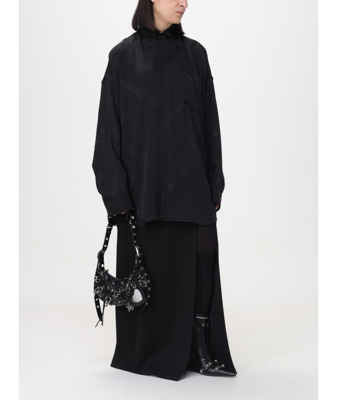 BALENCIAGA Черная юбка миди, фото 3