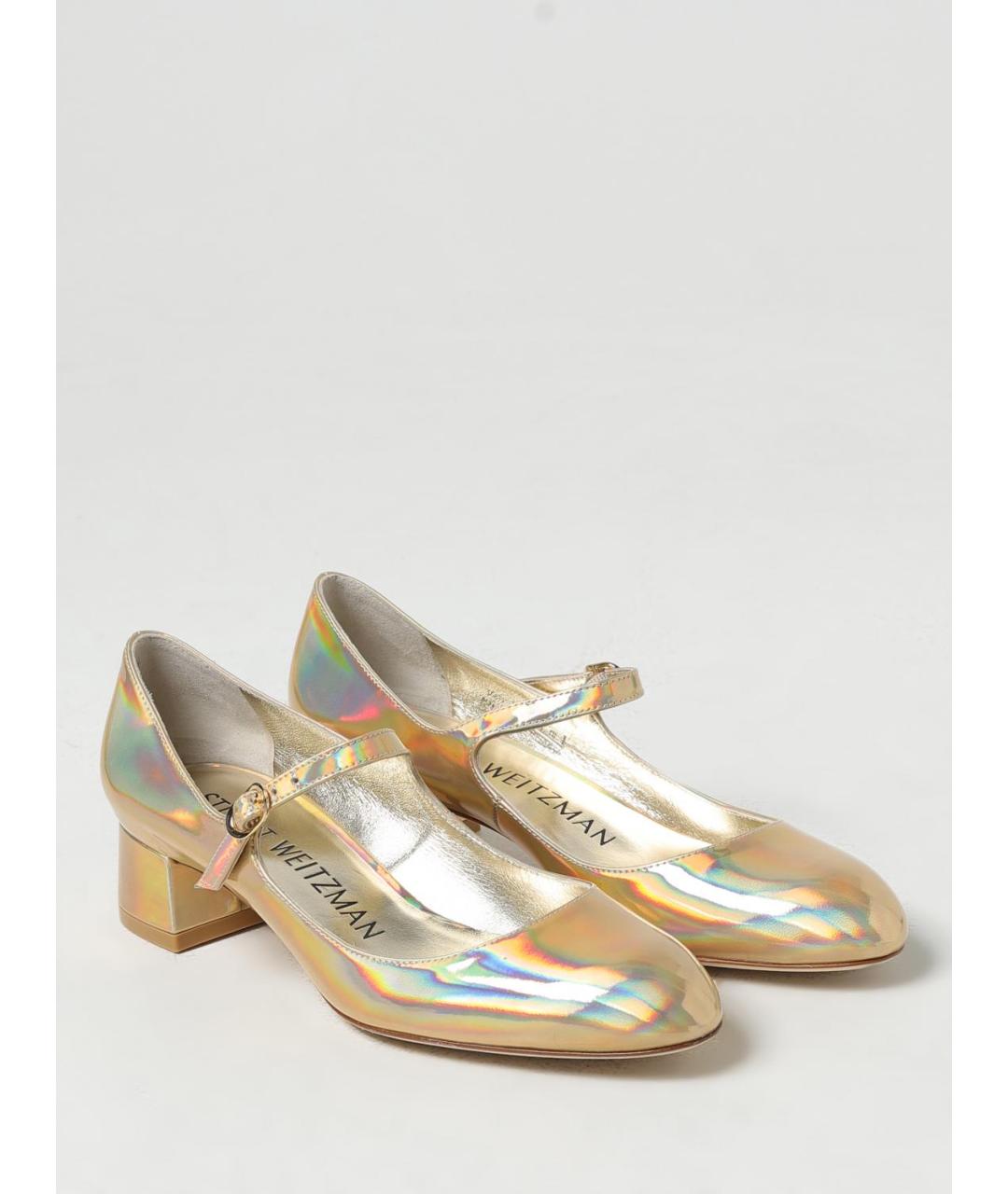 STUART WEITZMAN Золотые туфли, фото 2
