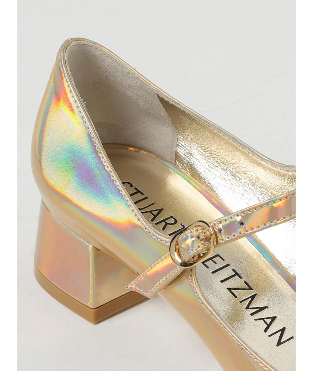 STUART WEITZMAN Золотые туфли, фото 4
