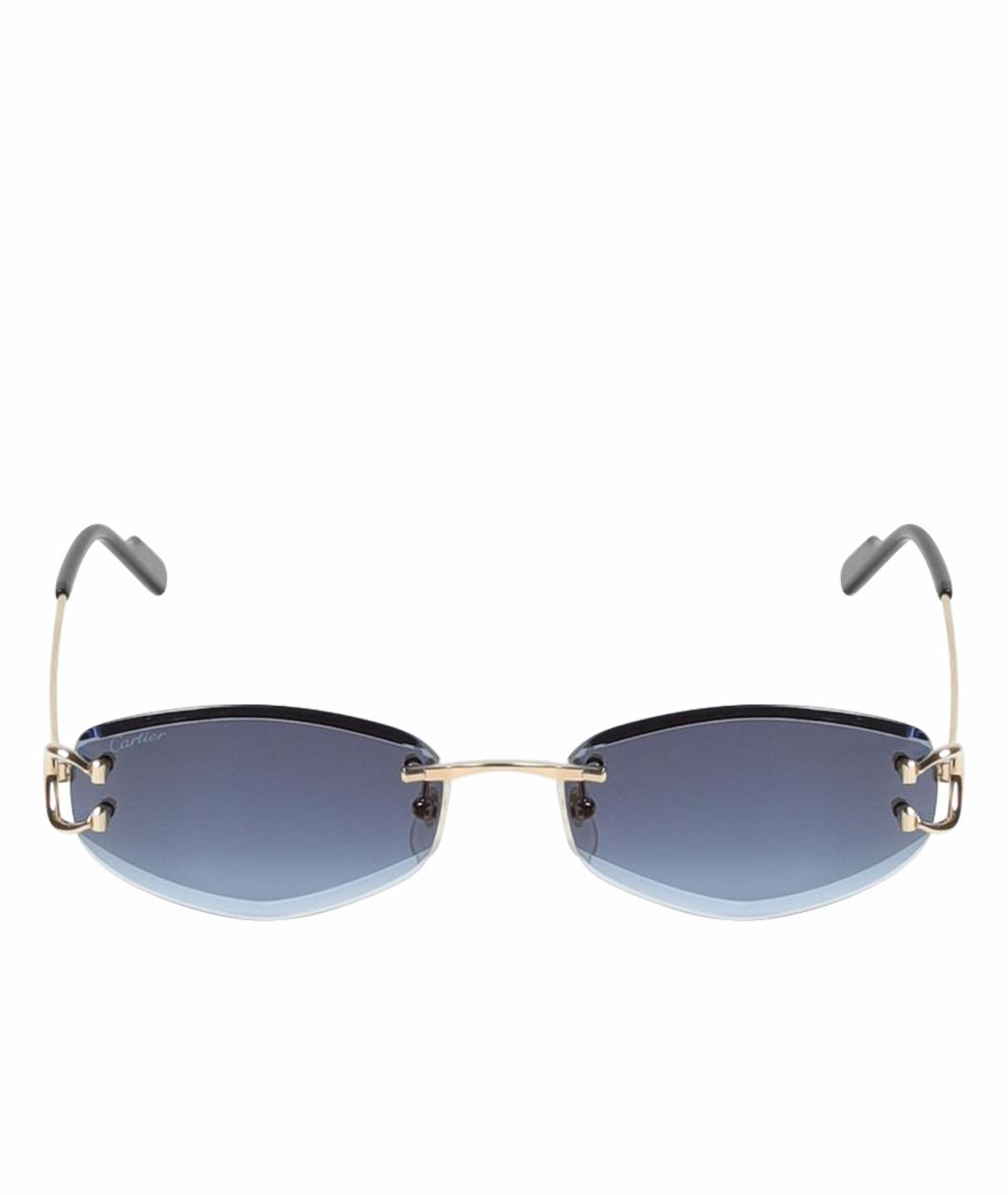 CARTIER Золотые металлические солнцезащитные очки, фото 1