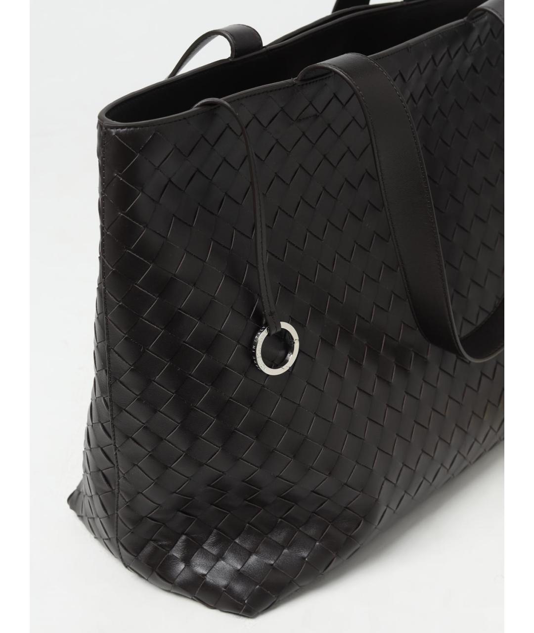 BOTTEGA VENETA Коричневая кожаная сумка тоут, фото 3