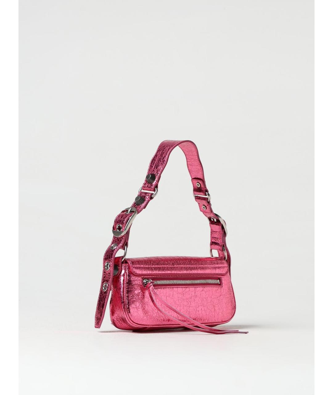 BALENCIAGA Розовая кожаная сумка через плечо, фото 3