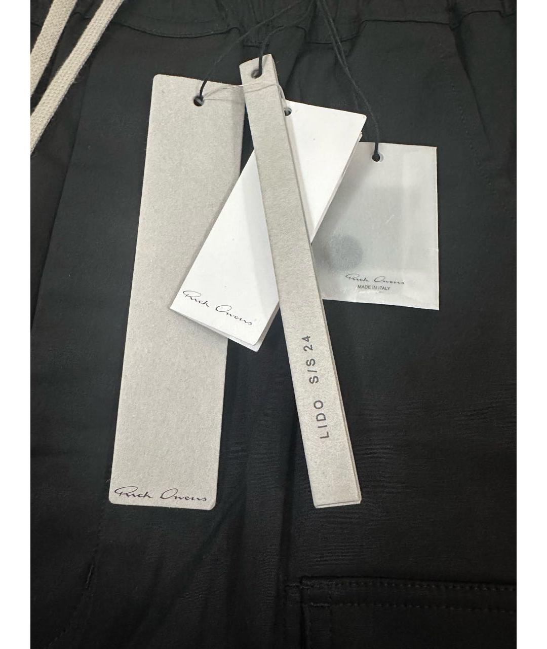 RICK OWENS Черные хлопковые шорты, фото 3