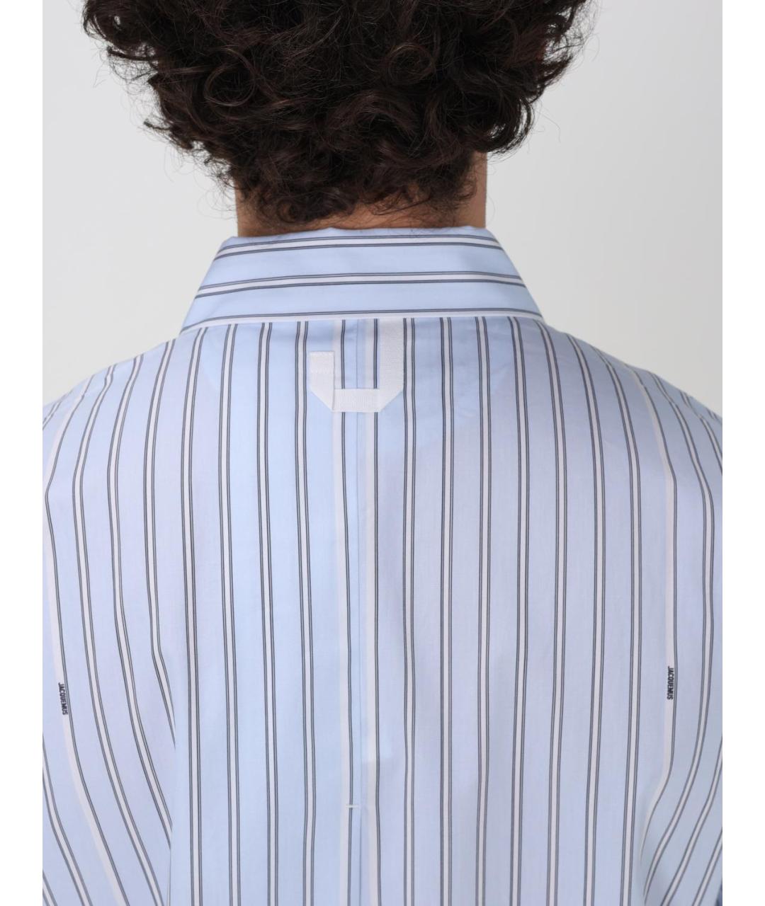 JACQUEMUS Голубая кэжуал рубашка, фото 5