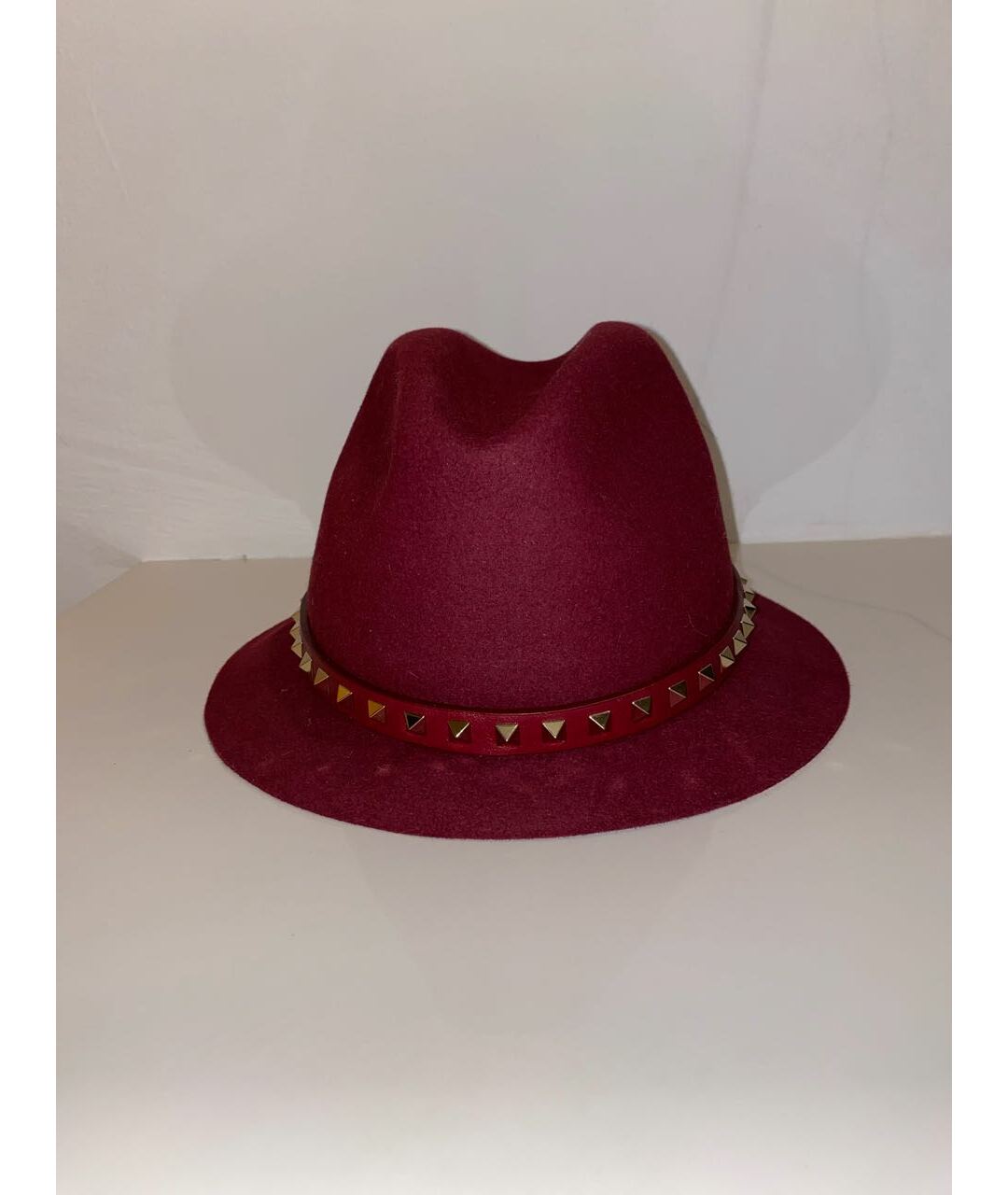 VALENTINO Бордовая шерстяная шляпа, фото 9