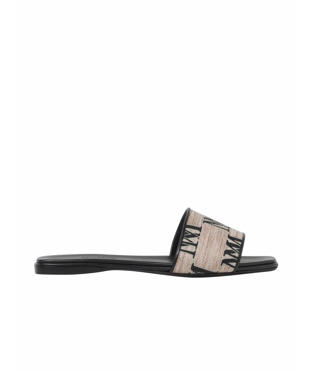 MAX MARA Бежевые шлепанцы, фото 1