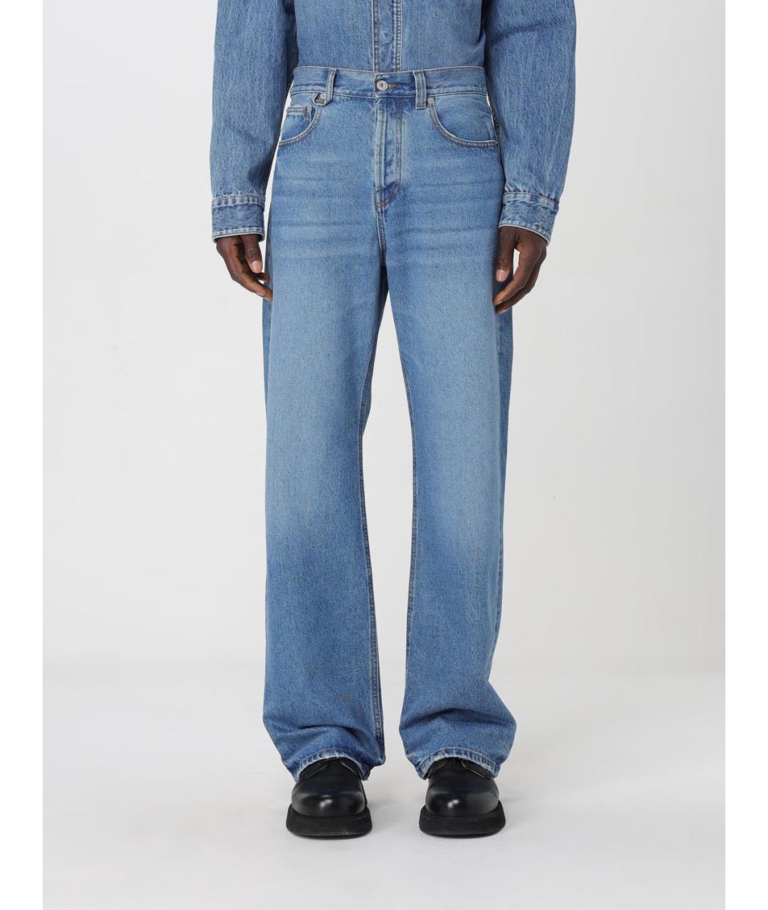 JACQUEMUS Синие хлопковые прямые джинсы, фото 2