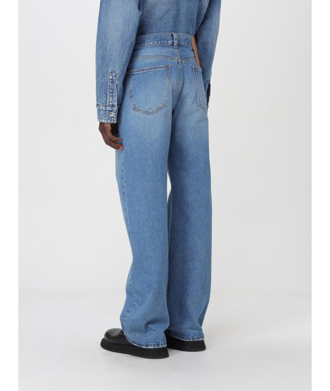 JACQUEMUS Синие хлопковые прямые джинсы, фото 4
