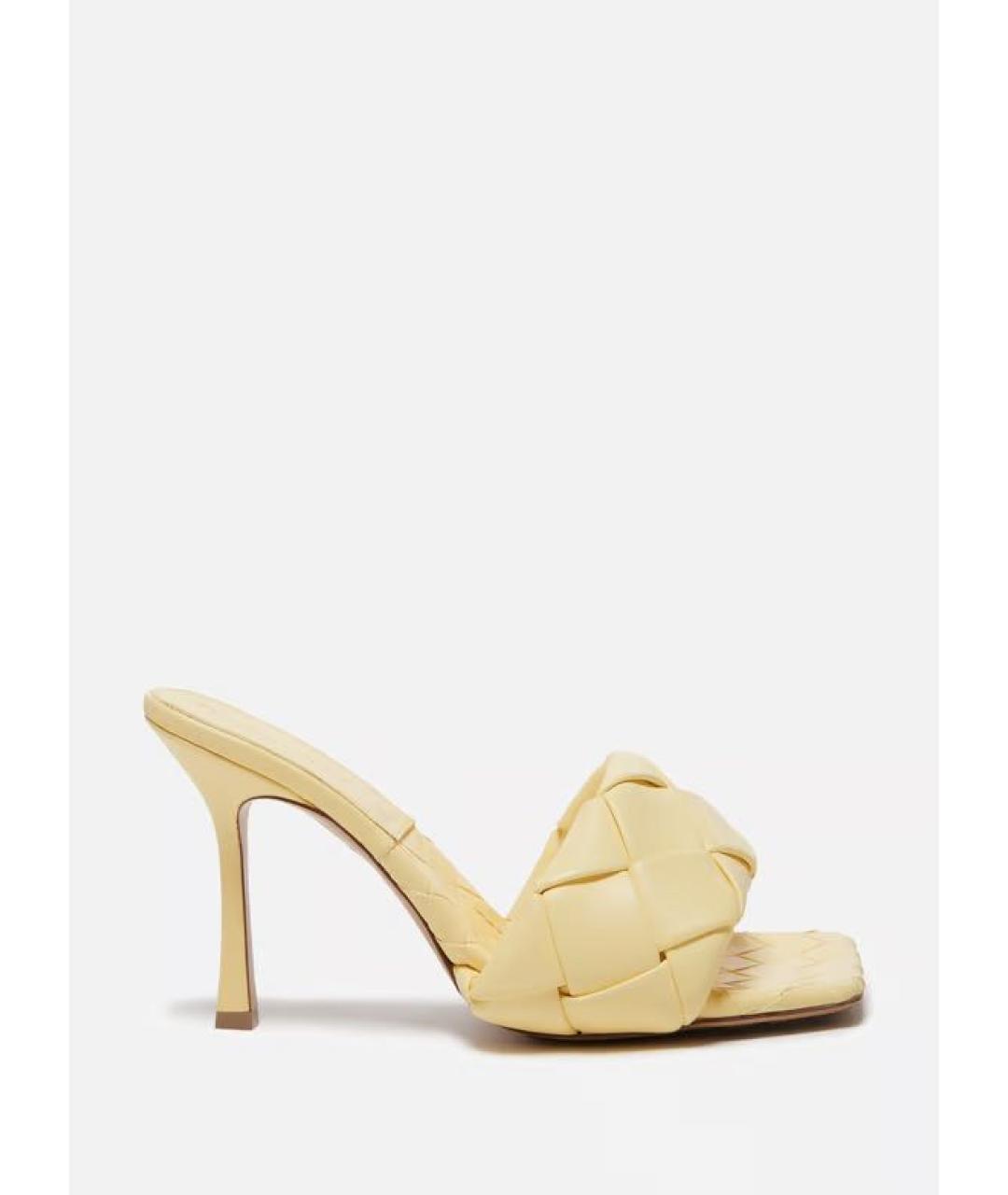 BOTTEGA VENETA Желтые мюли, фото 4