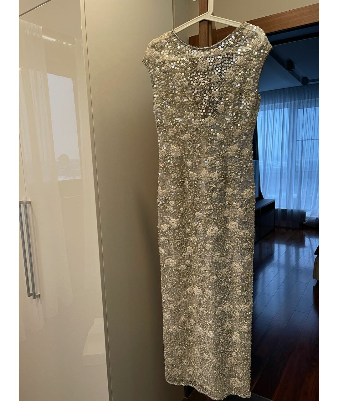 ALEXANDER TEREKHOV Серебряное синтетическое вечернее платье, фото 2