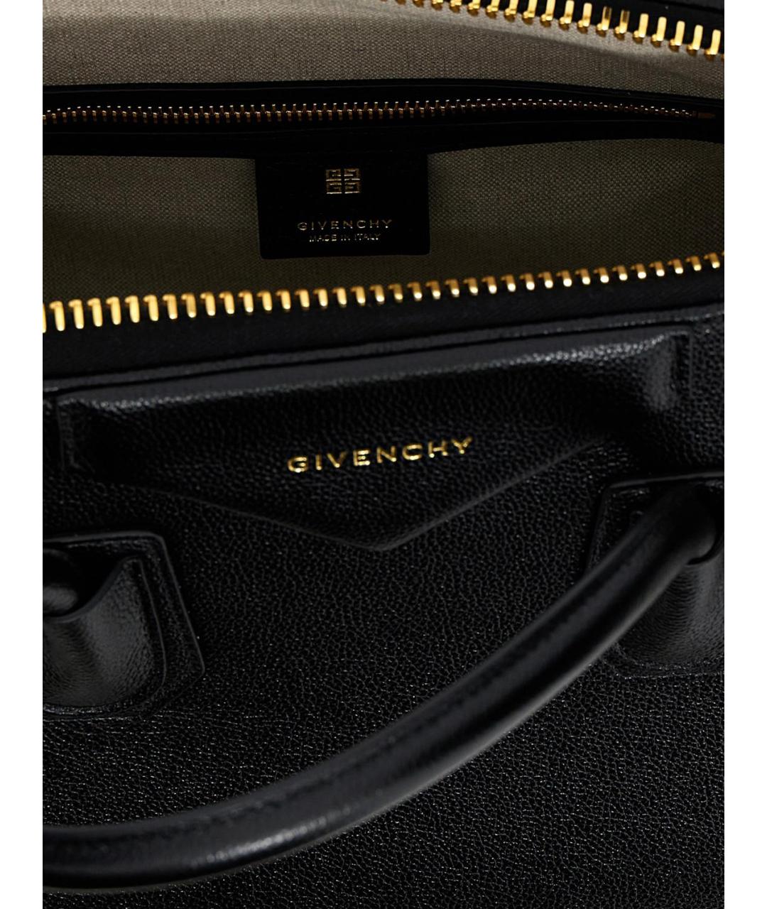 GIVENCHY Черная кожаная сумка тоут, фото 4