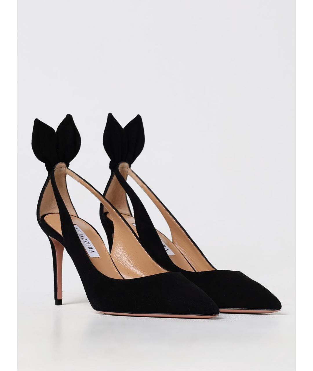 AQUAZZURA Черные замшевые туфли, фото 2