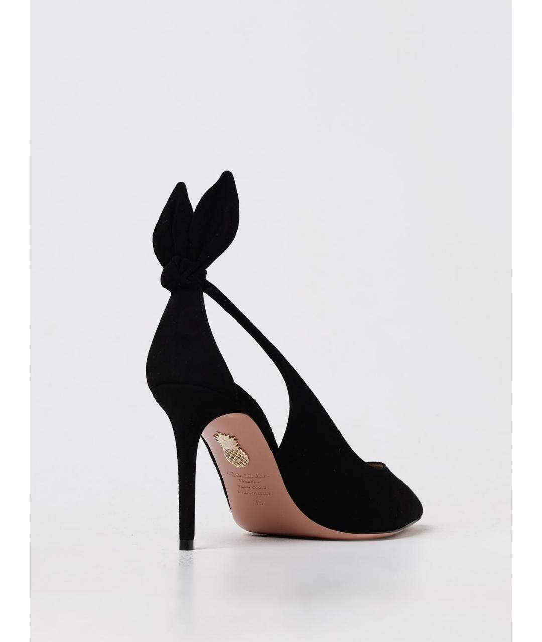 AQUAZZURA Черные замшевые туфли, фото 3