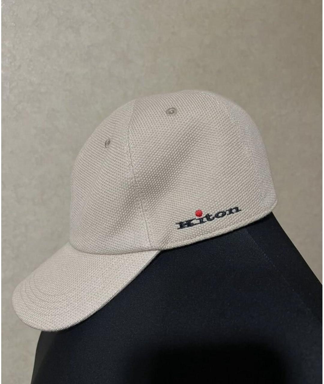 KITON Бежевая хлопковая кепка/бейсболка, фото 6