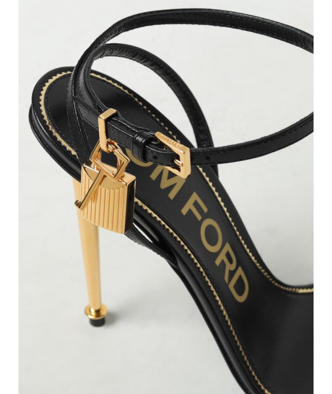 TOM FORD Черные босоножки, фото 4