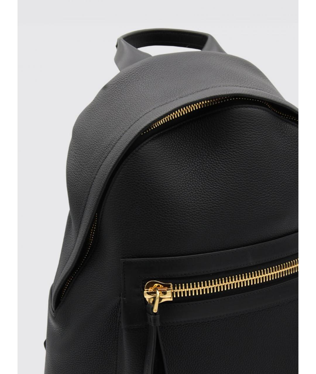 TOM FORD Черный кожаный рюкзак, фото 4
