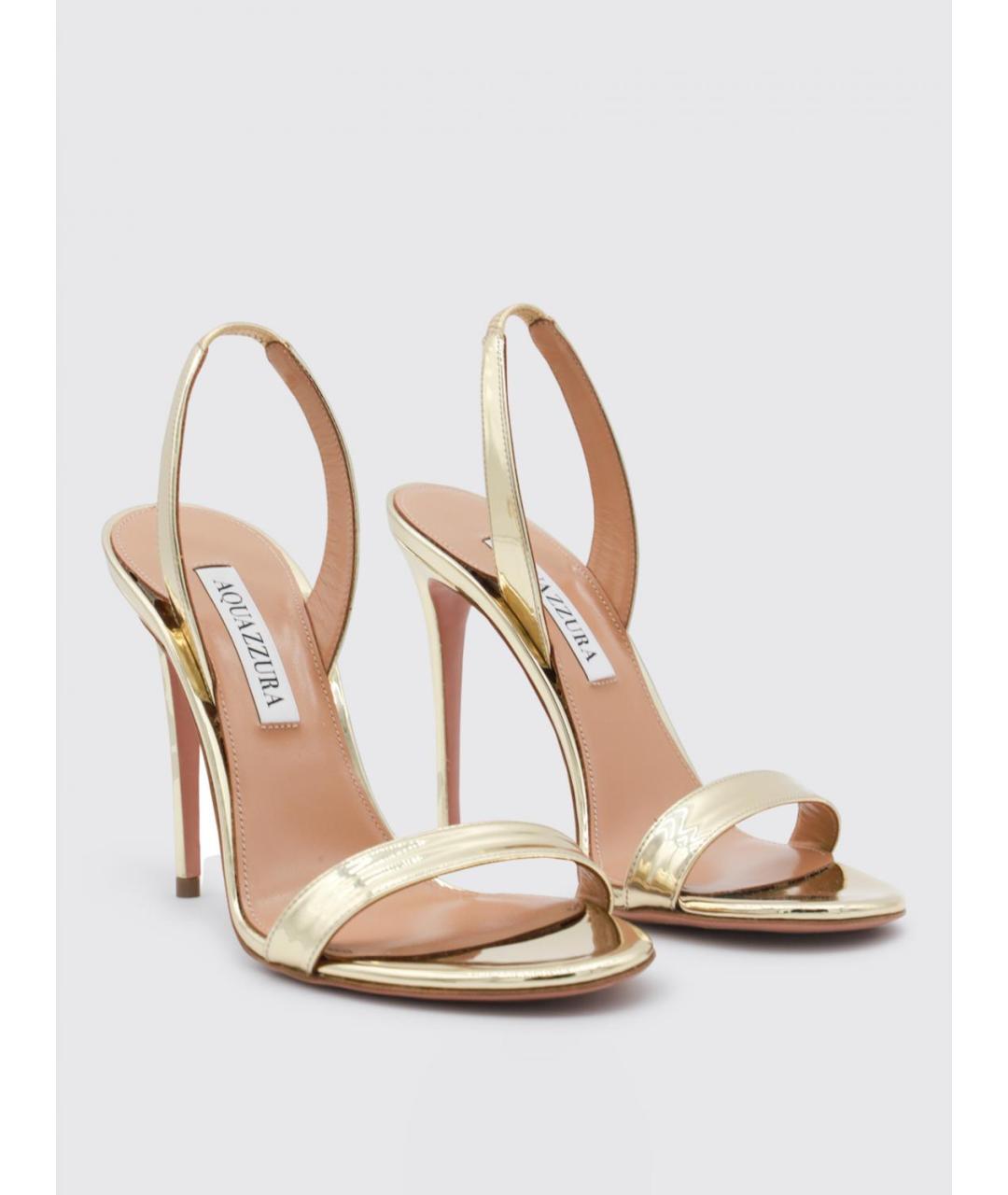 AQUAZZURA Золотые босоножки, фото 2