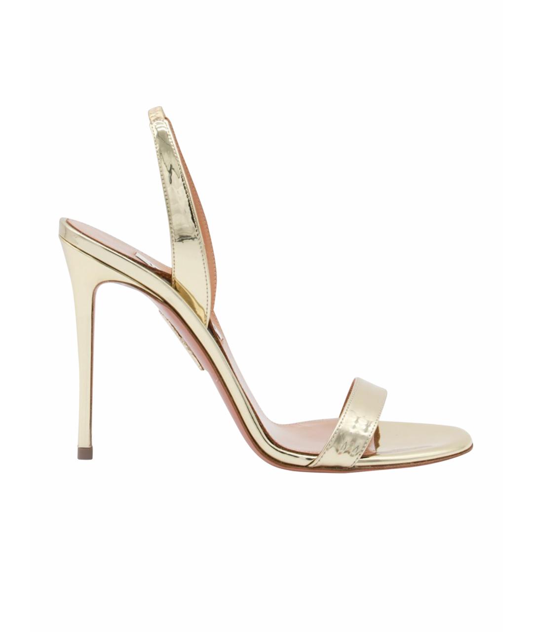 AQUAZZURA Золотые босоножки, фото 1