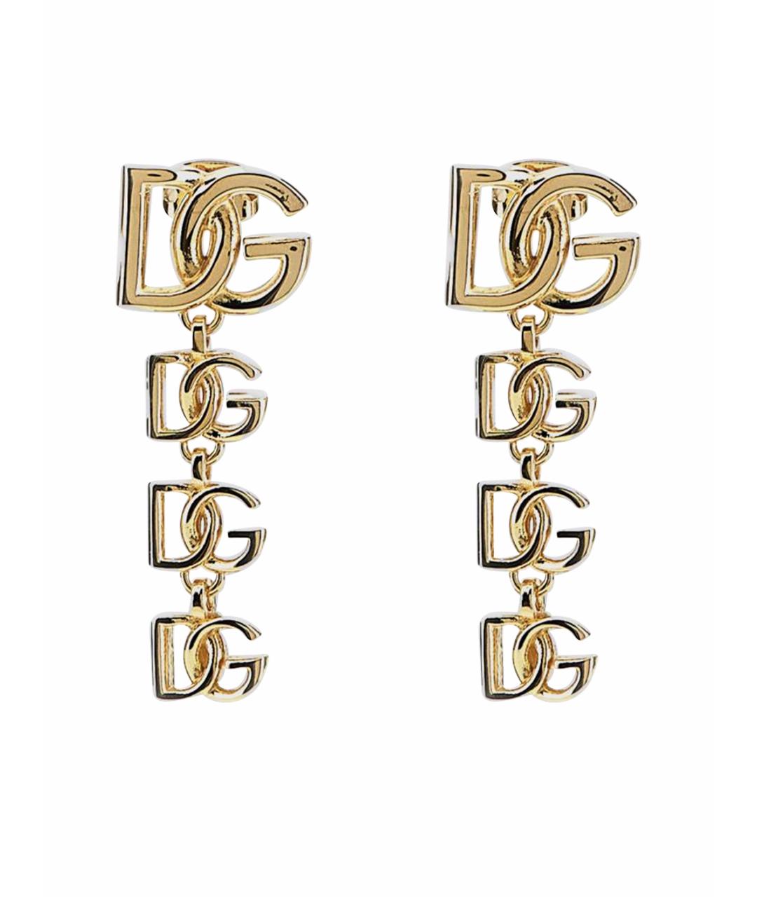 DOLCE&GABBANA Золотые металлические серьги, фото 1