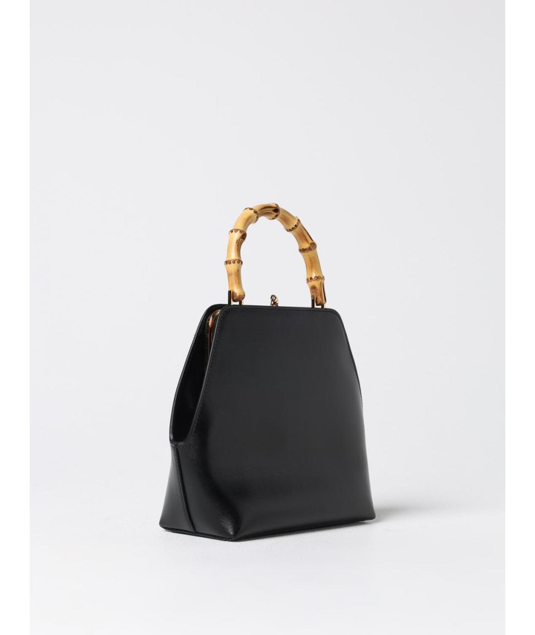 JIL SANDER Черная кожаная сумка с короткими ручками, фото 3