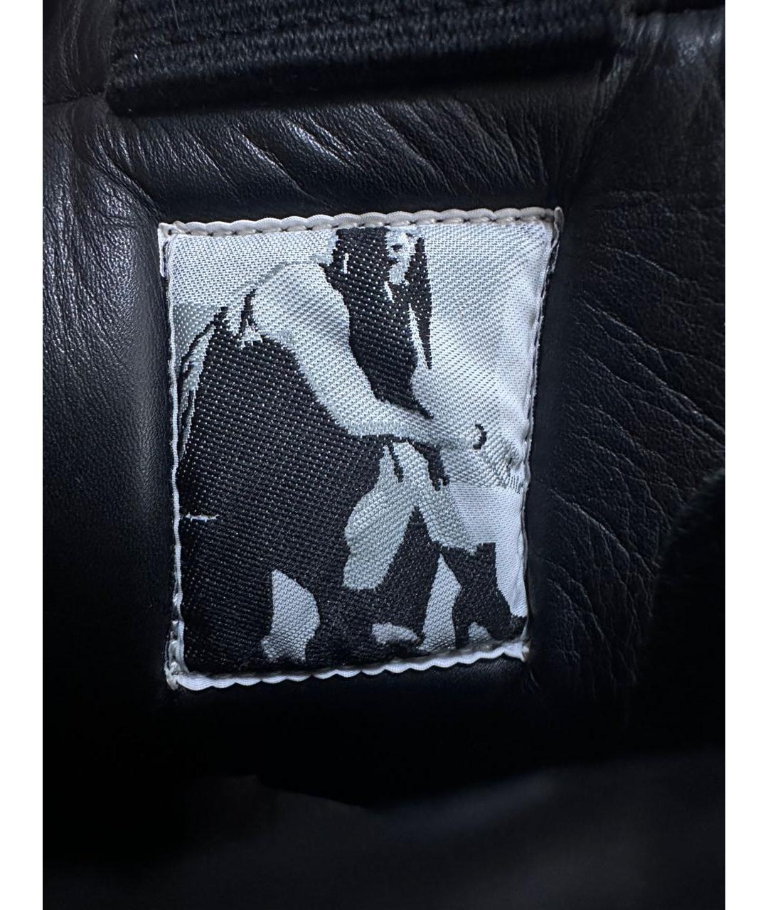 RICK OWENS Черные высокие кроссовки / кеды из искусственной кожи, фото 5