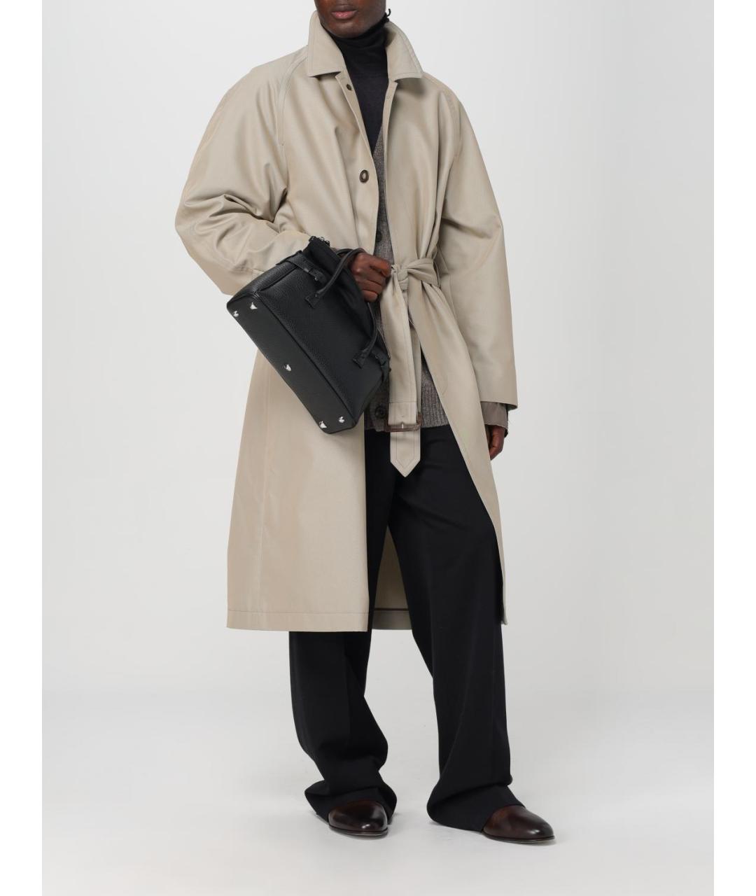 MAISON MARGIELA Черная кожаная сумка тоут, фото 2