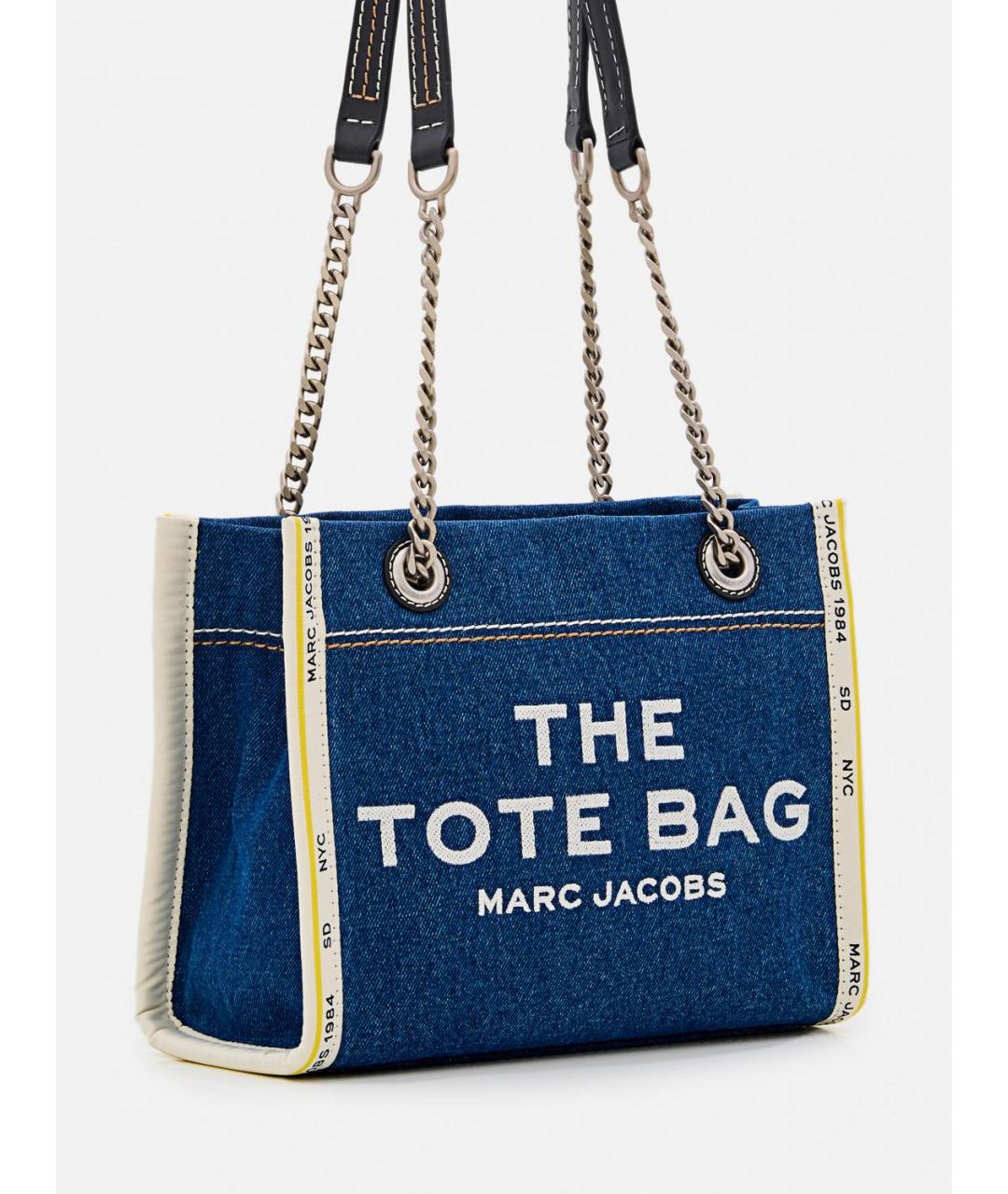 MARC JACOBS Синяя тканевая сумка тоут, фото 4