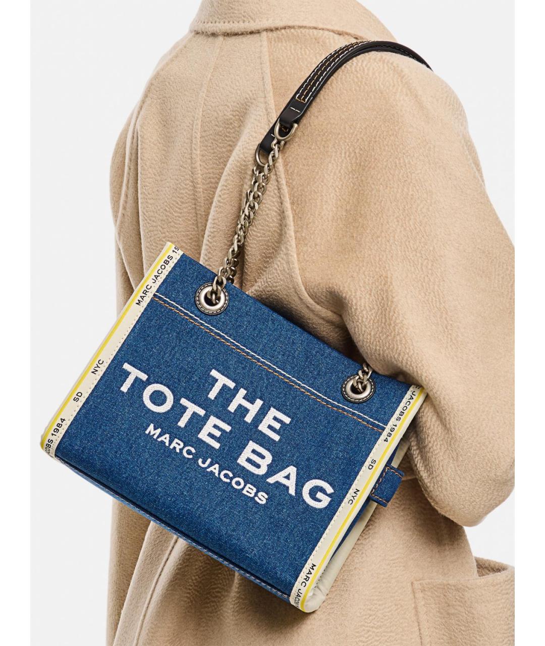 MARC JACOBS Синяя тканевая сумка тоут, фото 3