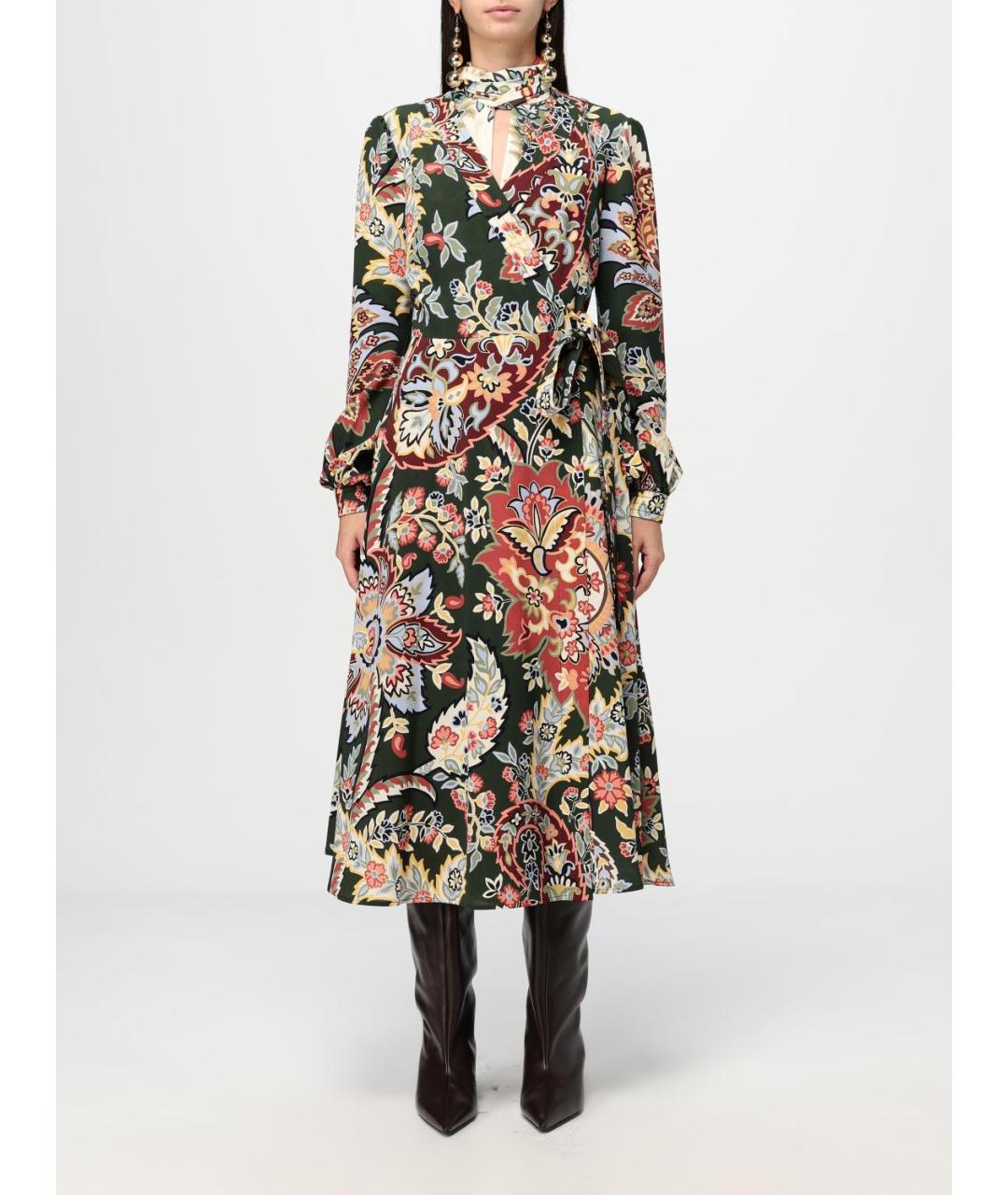 ETRO Зеленые повседневное платье, фото 6